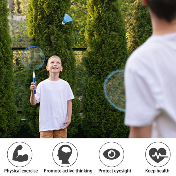 Children's Badminton Training Set with Rackets, Shuttlecocks, and Backpack - Image 5