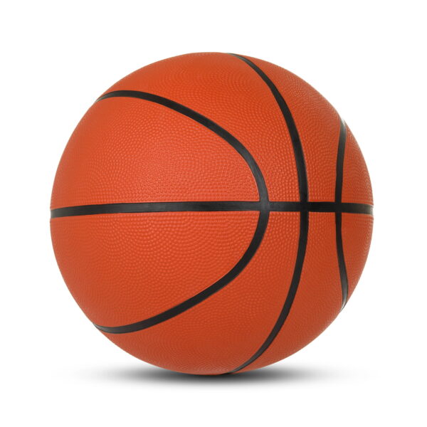 LW Rubber Flat Channel 22" Size 3 Orange Mini Basketball - Image 2