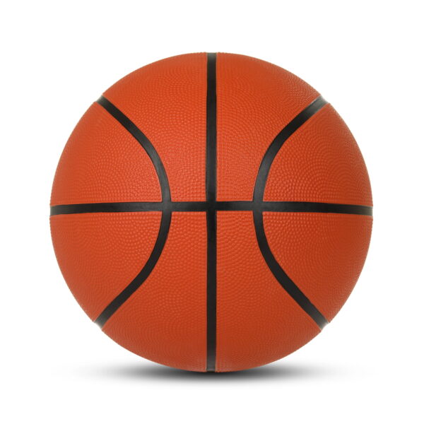 LW Rubber Flat Channel 22" Size 3 Orange Mini Basketball - Image 4