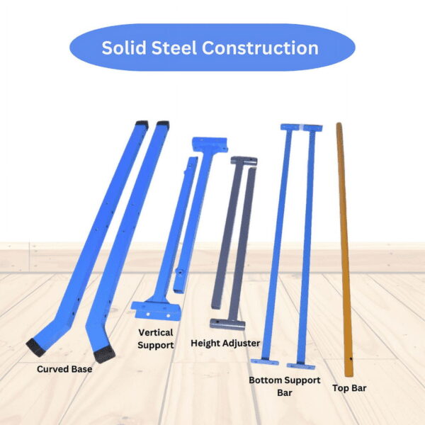Professional Home Gymnastics Bar Adjustable Height 5 FT with Curved Base - Image 2