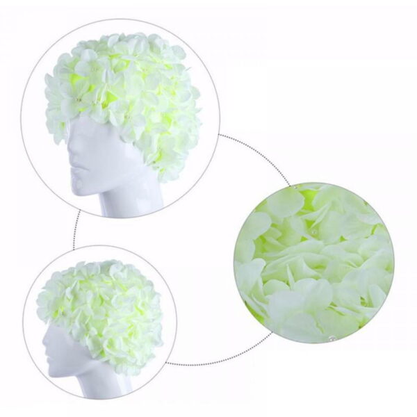Floral Elegance Women's Retro Swim Cap - Image 4